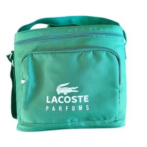 LACOSTE  GREEN COOLER BAG FRONT POCKET & LONG ADJUSTABLE STRAP LACOSTE PARFUMS